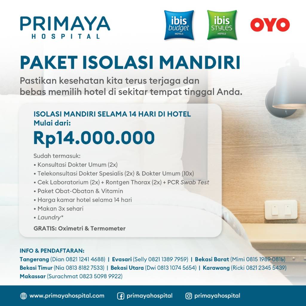 Paket Isolasi Mandiri Primaya Hospital Group