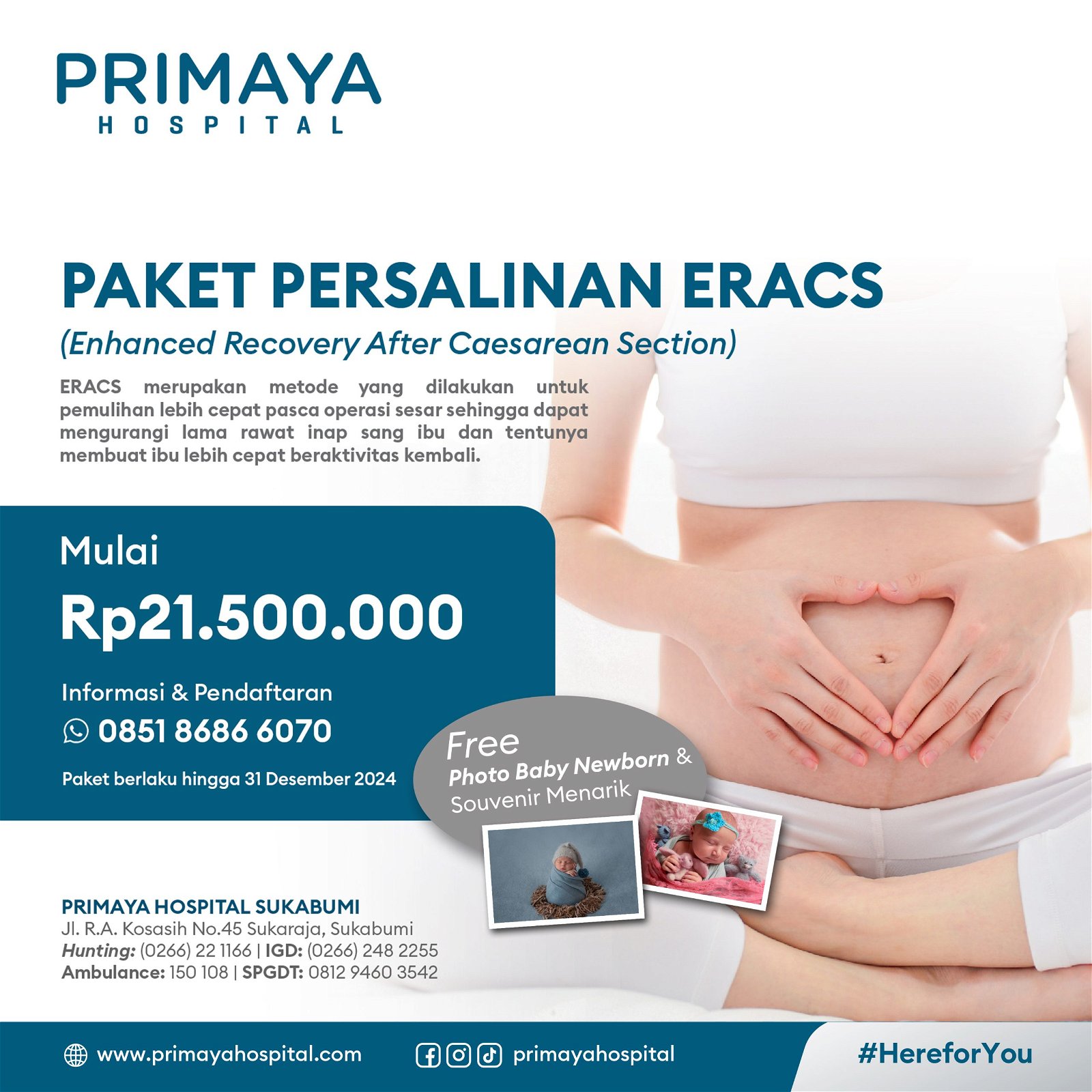 Paket Persalinan ERACS - Primaya Hospital Sukabumi