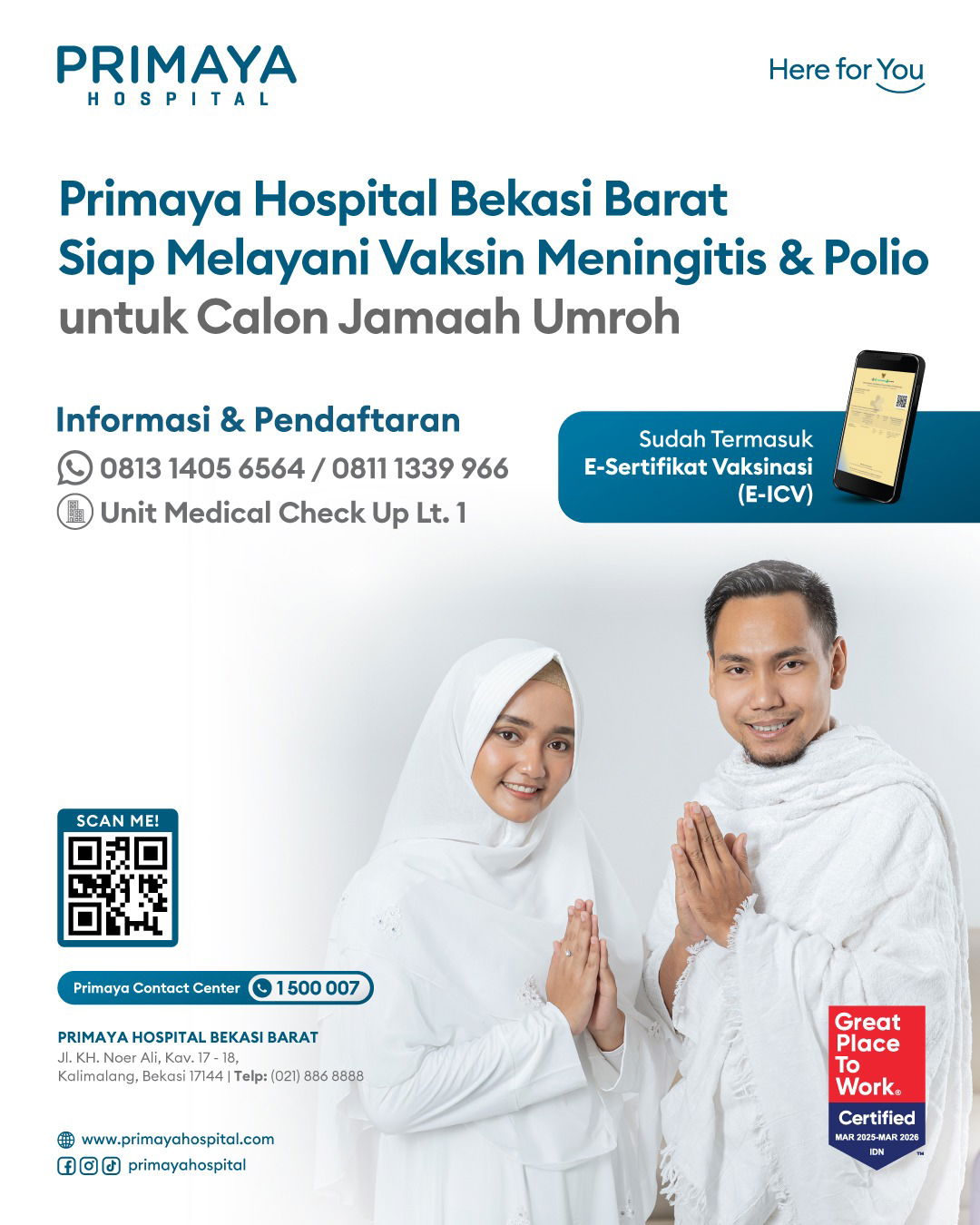 Vaksin Umroh (Meningitis dan Polio) - Bekasi Barat